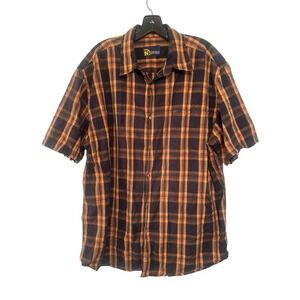 Náutica Mens Short Sleeved Plaid Shirt XL Button Down